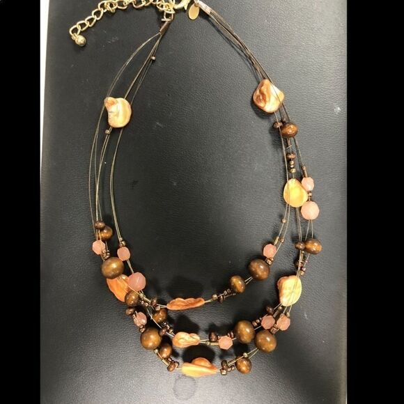 Chico’s Multi Strand Beaded Necklace - Picture 1 of 2